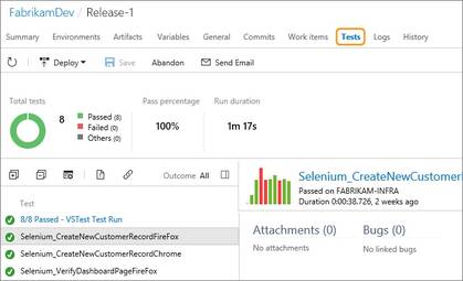 Visual Studio 2017 Continuous Delivery Tools extension interface