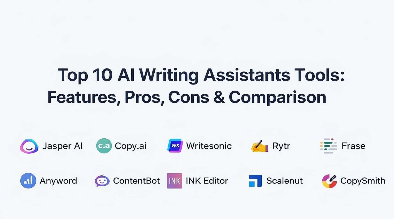 Top 10 AI Writing Assistants Tools : Features, Pros, Cons & Comparison ...