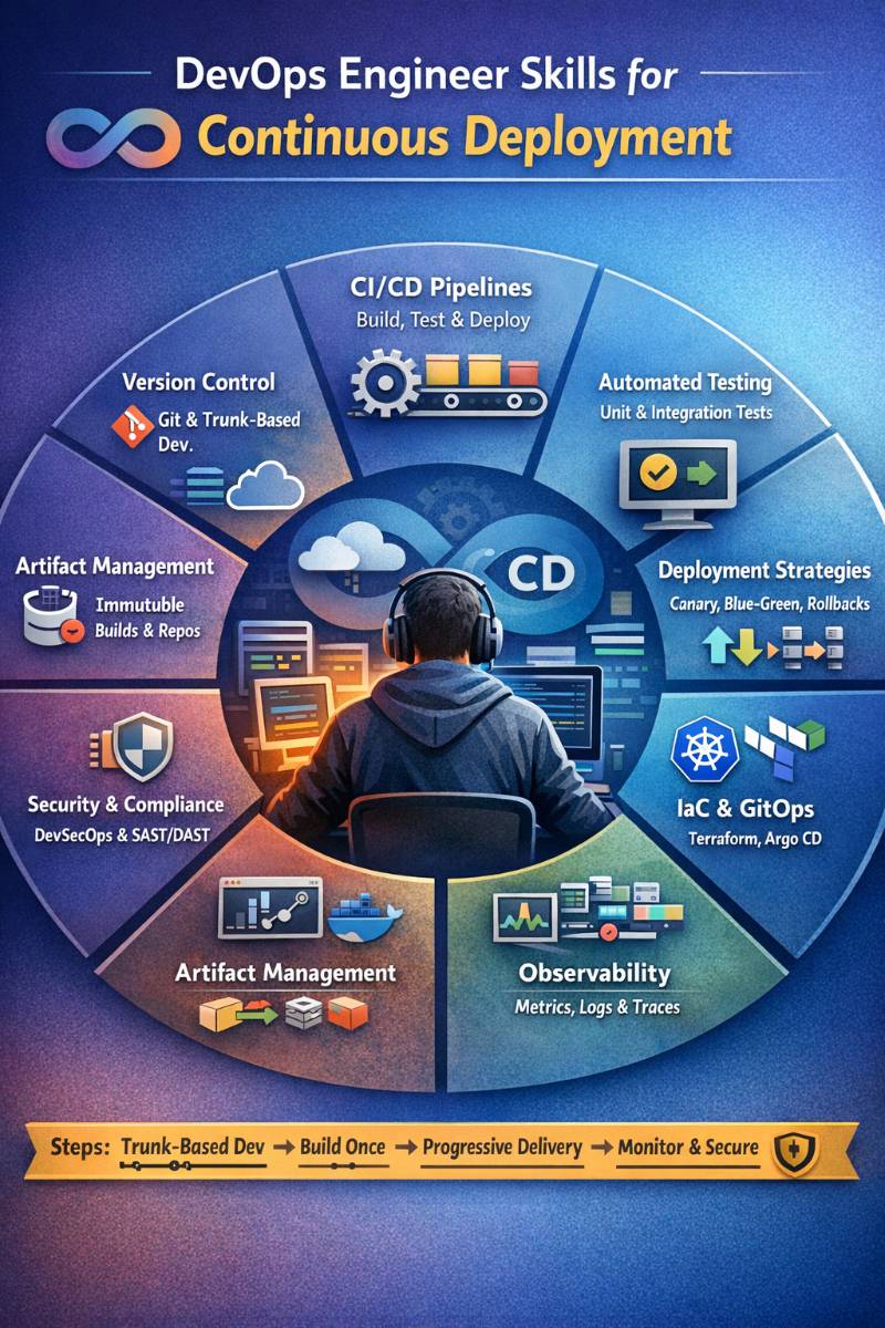 DevOps engineer skills needed for continuous deployment