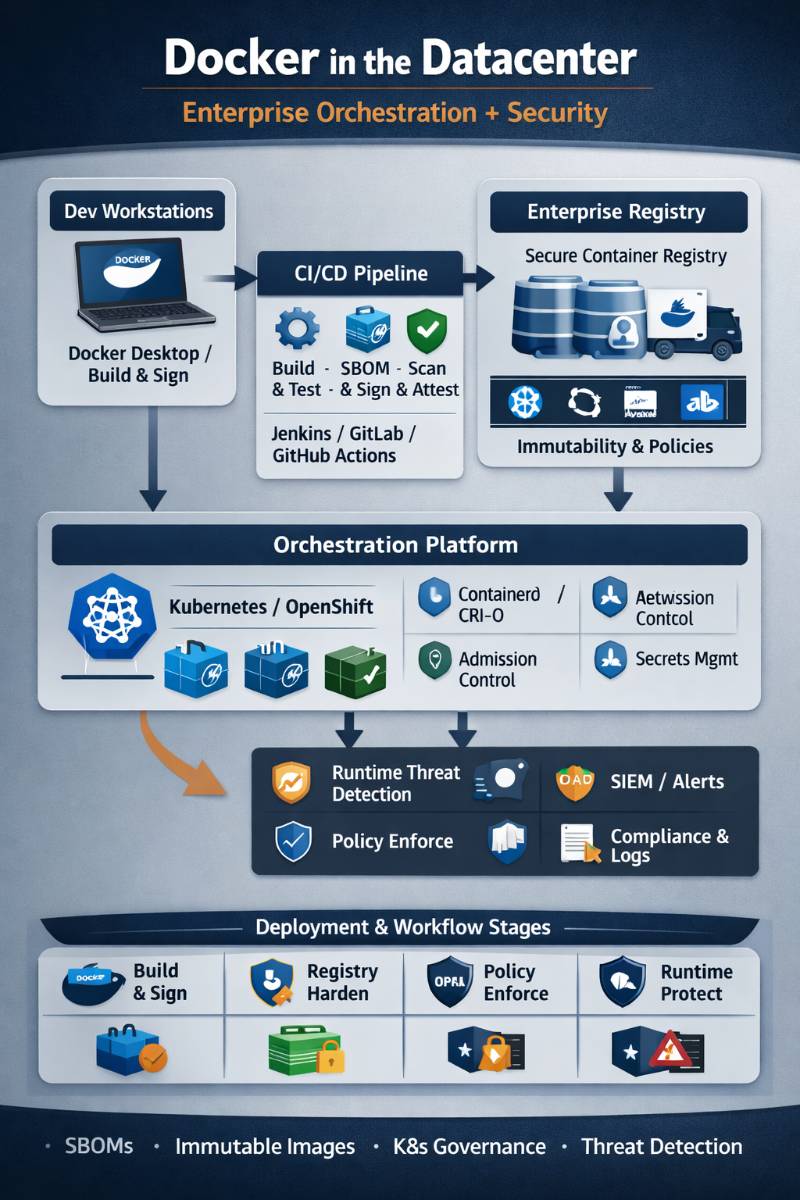 Docker in the Datacenter: Enterprise Orchestration + Security (What I Actually Do in Production)