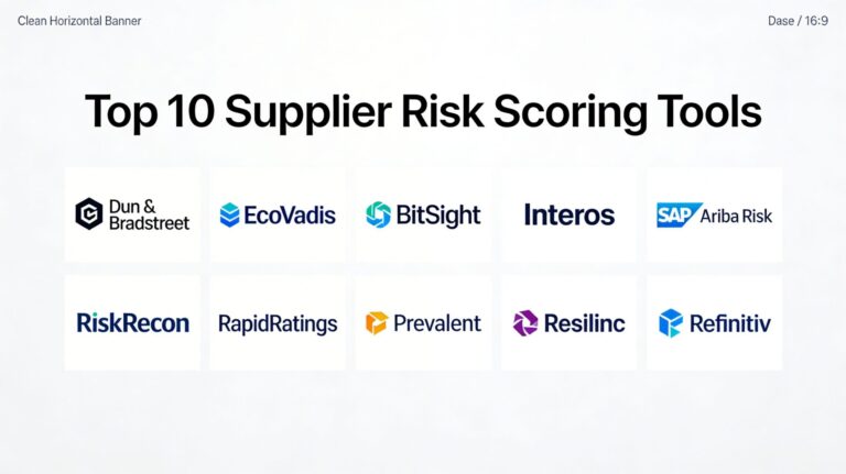 Supplier Risk Level Scoring Top 10 Supplier Risk Scoring Tools: Features, Pros, Cons & Comparison ...