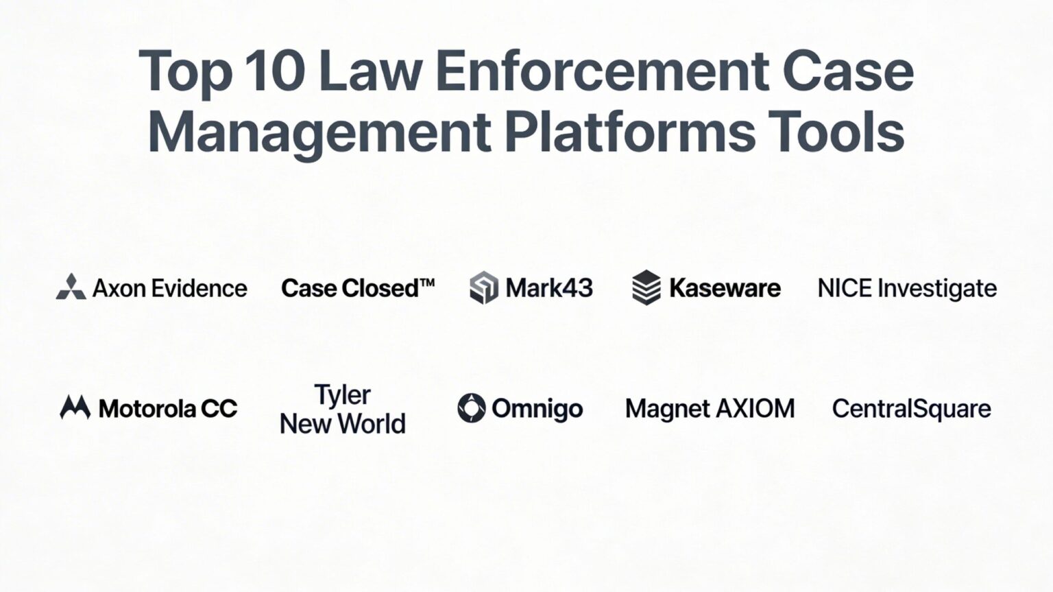 Top 10 Law Enforcement Case Management Platforms: Features, Pros, Cons ...