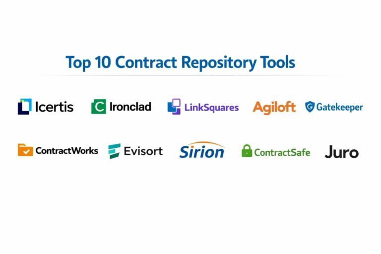 Top 10 Contract Repository Tools: Features, Pros, Cons & Comparison ...
