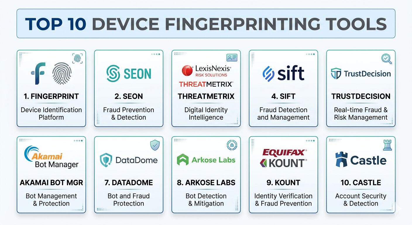 Tools Devise Top 10 Device Fingerprinting Tools: Features, Pros, Cons & Comparison ...